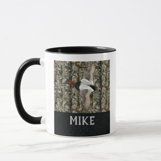 Canvasback-Enten-Jagd-Namen-Sport-draußen Tasse (Links)