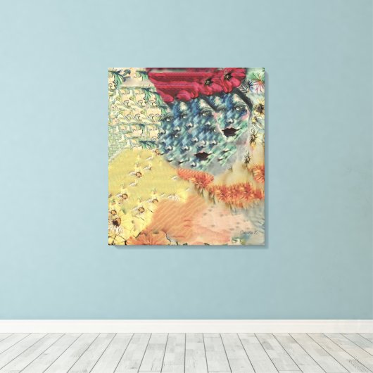 Canvastavla Sarah Rubellite Leinwanddruck (Insitu (Holzboden))