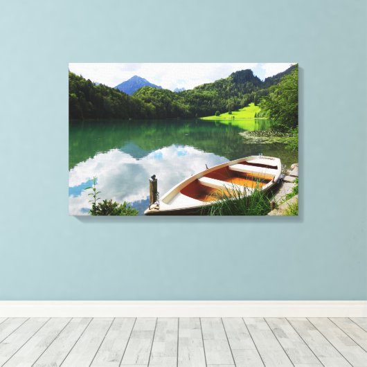 Canvastryck — Roddbåt Leinwanddruck (Insitu (Holzboden))