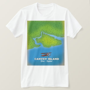 Canvey Island, Essex Endland Karte T-Shirt