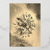 Cany Cane Christmas Holiday Gold Texture Folieneinladung (Rückseite)