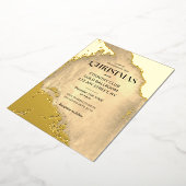 Cany Cane Christmas Holiday Gold Texture Folieneinladung (Gedreht)