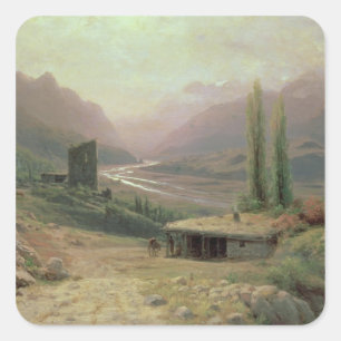 Canyon, 1893 quadratischer aufkleber