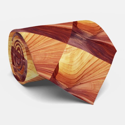 Canyon Abstrakt, Südwesten, Brown und Tan Krawatte (Gerollt)