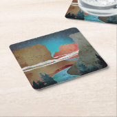 Canyon Birds Rechteckiger Pappuntersetzer (angewinkelt)