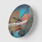 Canyon Birds Runde Wanduhr (Winkel)