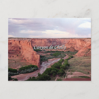 Canyon de Chelly, Arizona, bei Sonnenuntergang Postkarte
