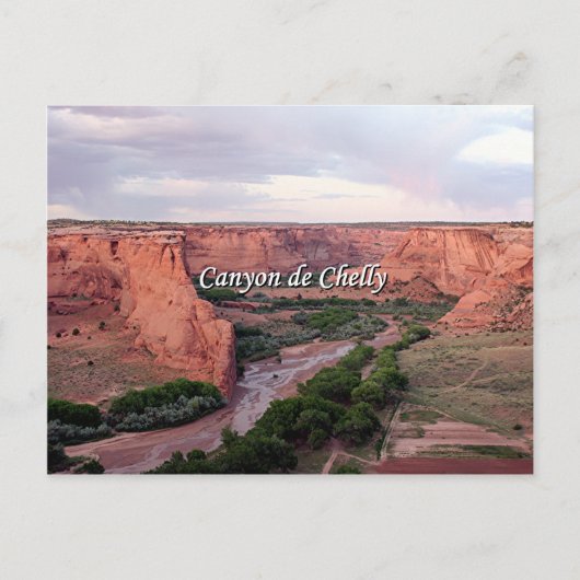 Canyon de Chelly, Arizona, bei Sonnenuntergang Postkarte (Vorderseite)