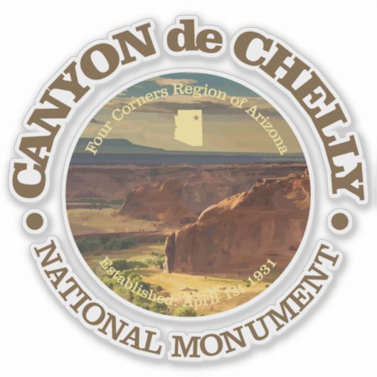 Canyon de Chelly Aufkleber (Vorderseite)