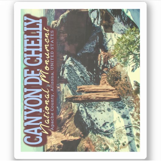 CANYON DE CHELLY NATIONAL MONUMENT - ARIZONA USA AUFKLEBER (Vorderseite)