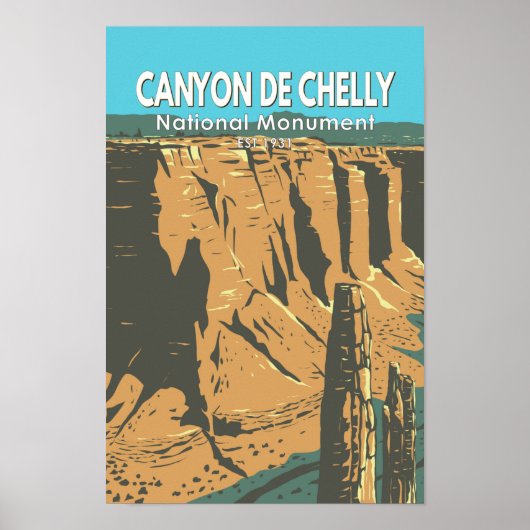 Canyon De Chelly Nationaldenkmal Arizona Vintag Poster (Vorne)