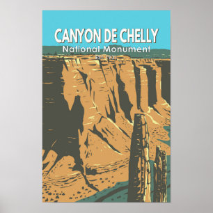 Canyon De Chelly Nationaldenkmal Arizona Vintag Poster