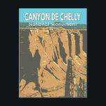 Canyon De Chelly Nationaldenkmal Arizona Vintag Postkarte<br><div class="desc">Canyon De Chelly Vektorgrafik Design. Zu den Vorzügen des Parks zählen das Spider Rock Spire,  etwa 300 Meter hoch und die gewaltigen Sandsteinklippen rund um einen grünen Canyon.</div>