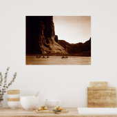 Canyon de Chelly Navajo von E. S. Curtis 1904 Poster (Küche)