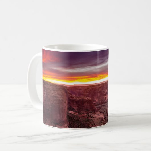Canyon de Chelly, Sonnenuntergang, Arizona Kaffeetasse (Vorderseite Links)