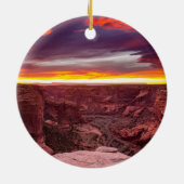 Canyon de Chelly, Sonnenuntergang, Arizona Keramik Ornament (Hinten)