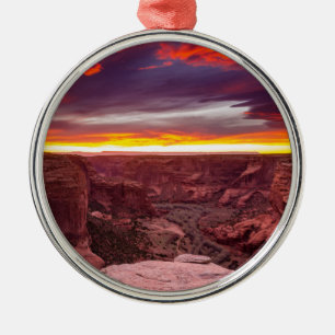 Canyon de Chelly, Sonnenuntergang, Arizona Ornament Aus Metall