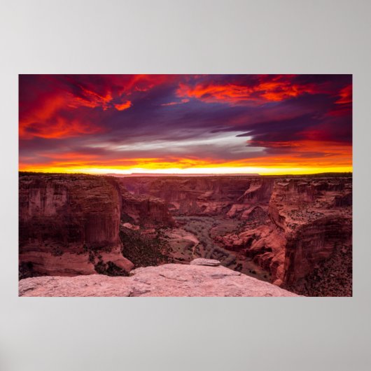 Canyon de Chelly, Sonnenuntergang, Arizona Poster (Vorne)