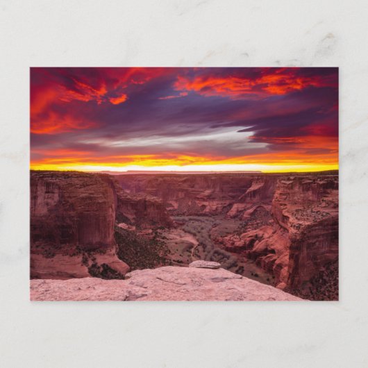 Canyon de Chelly, Sonnenuntergang, Arizona Postkarte (Vorderseite)