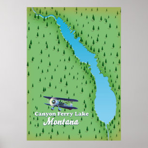 Canyon Ferry Lake Montana Seeblick Poster