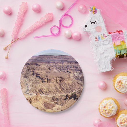 Canyon (Fischfluss) in Südnamibia, Afrika Pappteller (Party)