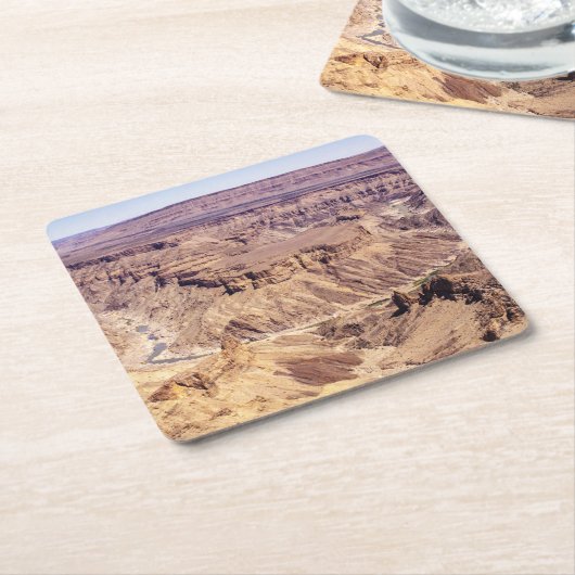 Canyon (Fischfluss) in Südnamibia, Afrika Rechteckiger Pappuntersetzer (angewinkelt)