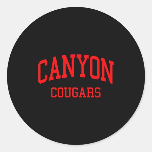 Canyon High School Hs New Braunfels Tx Retro  Runder Aufkleber (Vorderseite)