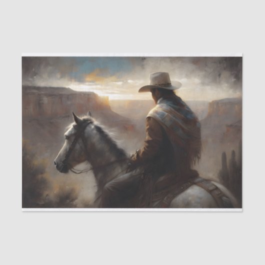 Canyon Horseman Decoupage Seidenpapier (Vorderseite)