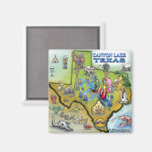 Canyon Lake TEXAS Karte Magnet (Vorderseite/Rückseite)
