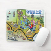 Canyon Lake TEXAS Karte Mousepad (Mit Mouse)