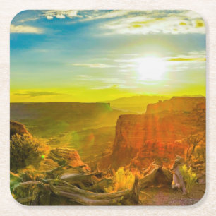 Canyon lands National Park Moab Utah Rechteckiger Pappuntersetzer