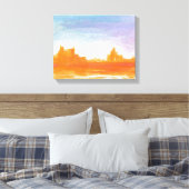 Canyon Landscape Orange Abstrakte Malkunst Leinwanddruck (Insitu (Schlafzimmer))