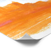 Canyon Landscape Orange Abstrakte Malkunst Poster (Ecke)