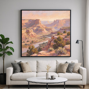 Canyon-Landschaft - Pastell-Malstil-Kunst Poster