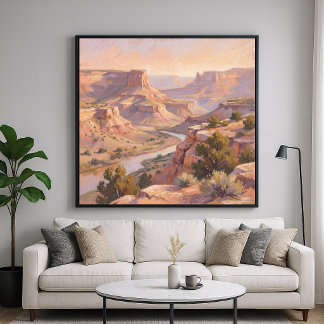 Canyon-Landschaft - Pastell-Malstil-Kunst Poster