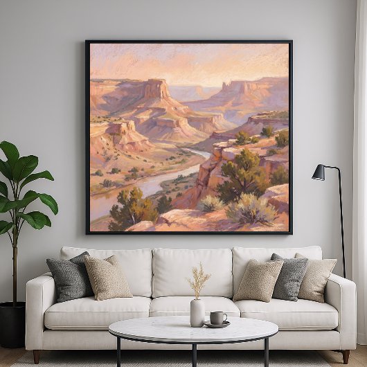 Canyon-Landschaft - Pastell-Malstil-Kunst Poster