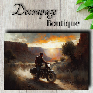 Canyon Motorrad-Reise-Decoupage Seidenpapier