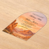 Canyon Mountain Desert Landscape Wedding  Acryleinladungen (Ablage )