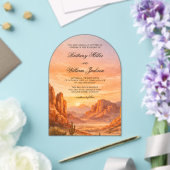 Canyon Mountain Desert Landscape Wedding  Acryleinladungen (Insitu (Hochzeit))