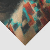 Canyon Night Black Wolf Portrait Seidenpapier (Ausschnitt)