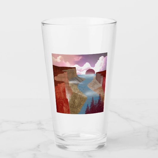 Canyon Ocean Landscape Glas (Vorderseite)