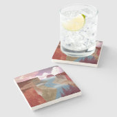 Canyon Ocean Landscape Steinuntersetzer (Seitenansicht)
