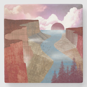 Canyon Ocean Landscape Steinuntersetzer