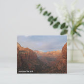 Canyon Overview Zion National Park, Utah Postkarte (Stehend Vorderseite)