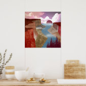 Canyon-Ozean-Landschaft Poster (Küche)