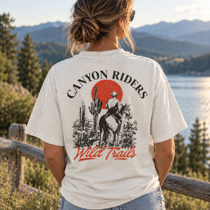 Canyon-Reiter Western-Cowboy-Wüste Tri-Blend Shirt