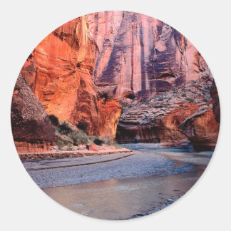 Canyon River Bend Paria Runder Aufkleber