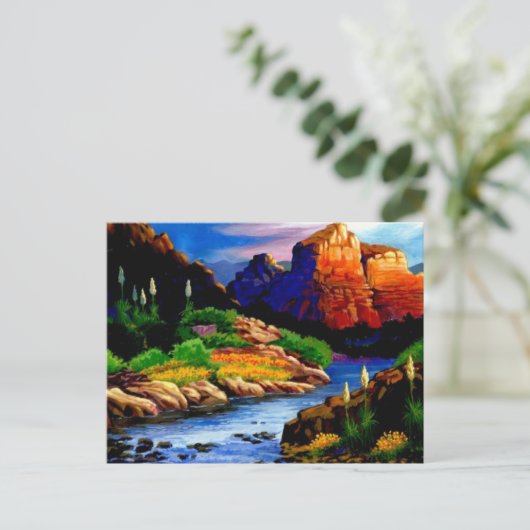 Canyon River Postkarte (Stehend Vorderseite)
