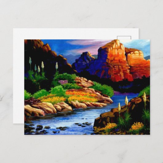 Canyon River Postkarte (Vorne/Hinten)