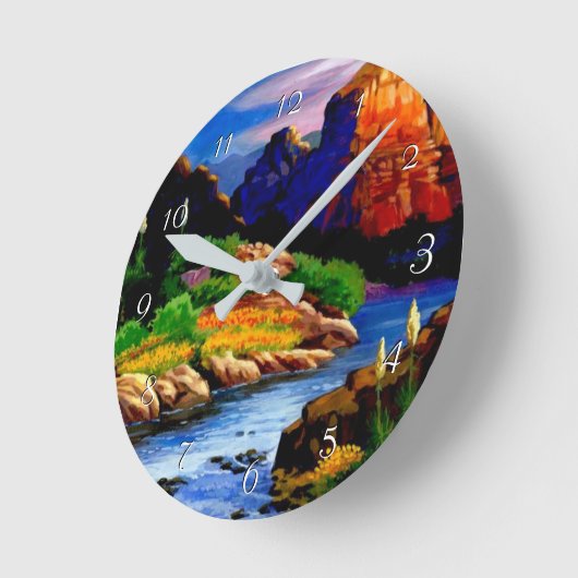 Canyon River Runde Wanduhr (Winkel)